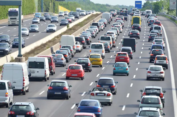 Stau auf Autobahn
